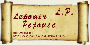 Lepomir Pejović vizit kartica